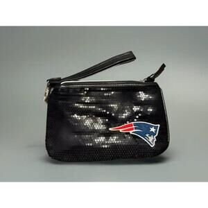 NFL New England Patriots Sequin Clutch Bag Wristlet 8.5"x5.5